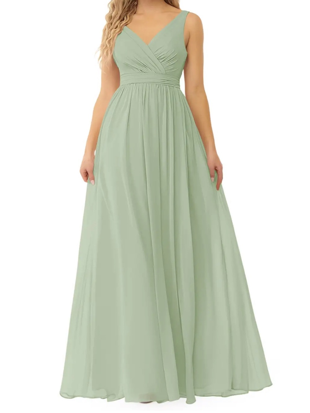 Azazie Sage Green Bridesmaid Dress